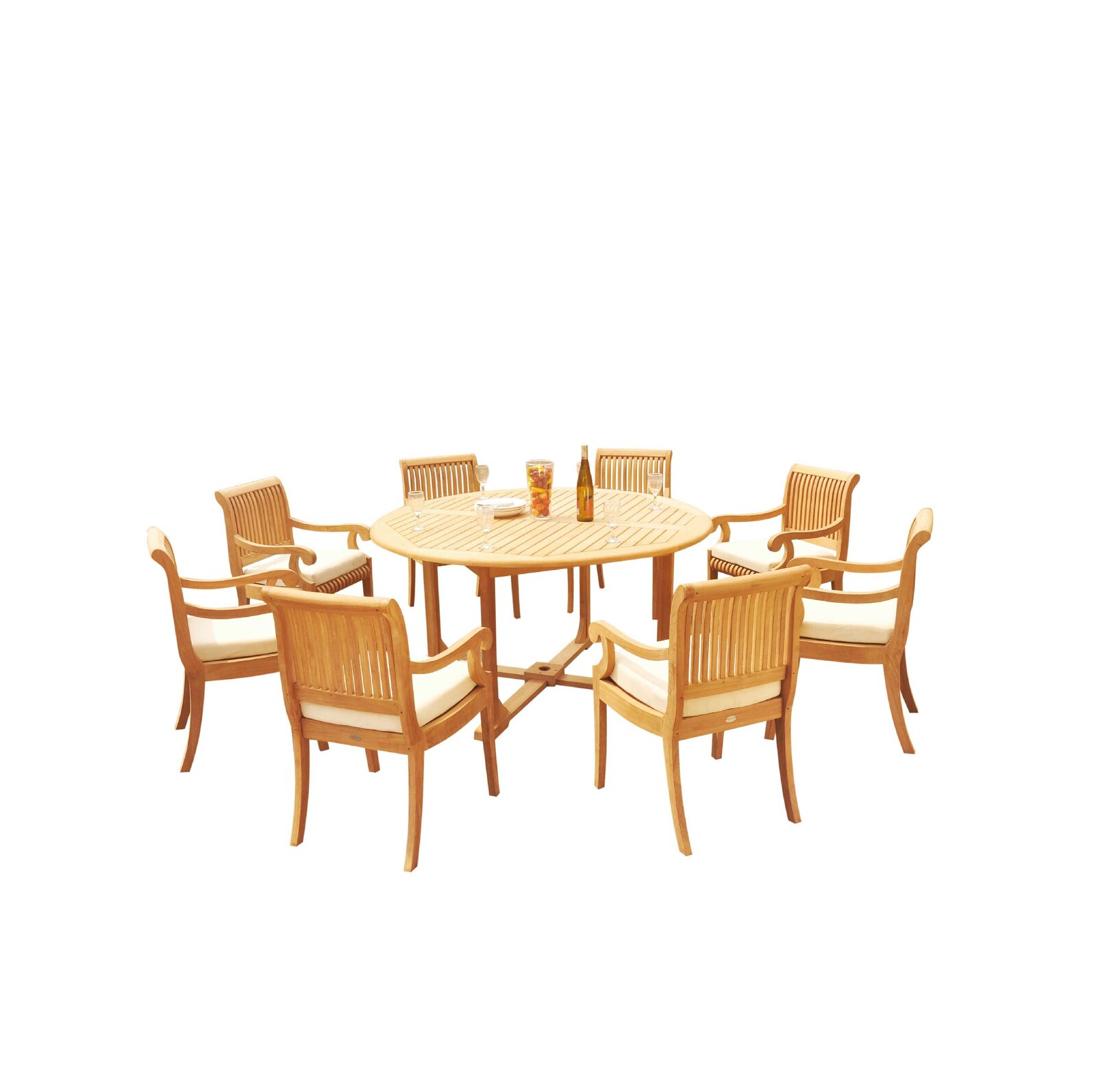 Rosecliff Heights Massenburg Round 8 - Person Outdoor Dining Set